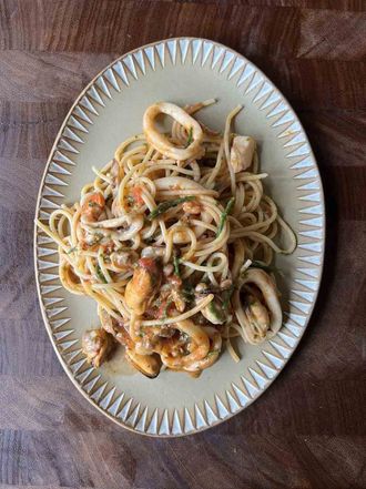 Quick seafood pasta