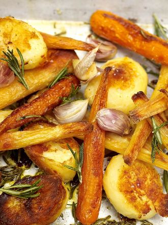 Roast potatoes, parsnips & carrots
