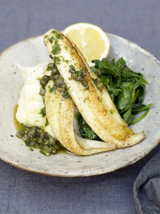 Little sole goujons with a quick lemon and caper sauce