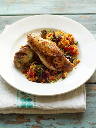 Roast chicken with couscous