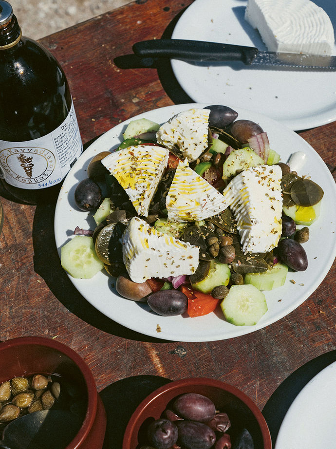Horiatiki (village salad) from Santorini