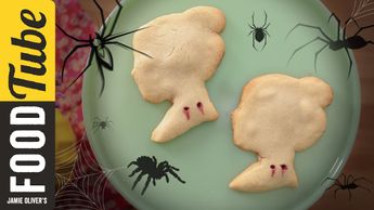 Vampire bite Halloween cookies